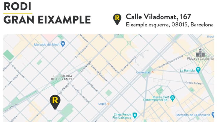 mapa del nuevo taller rodi gran eixample